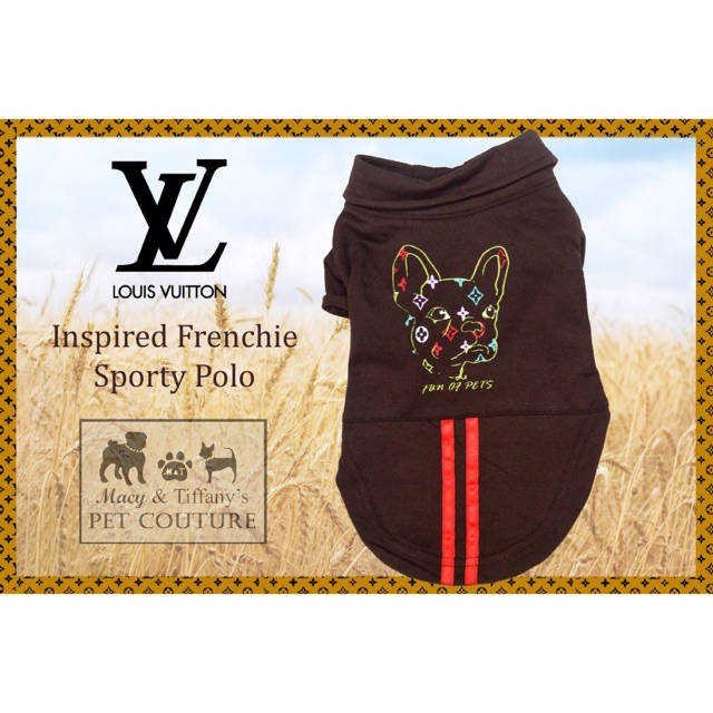 LV Inspired Pet Sporty Polo Dog Clothes Shirt