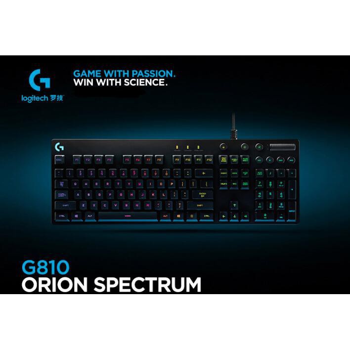 Logitech G810 Gaming Keyboard Orion Spectrum Mechanical. | Shopee ...