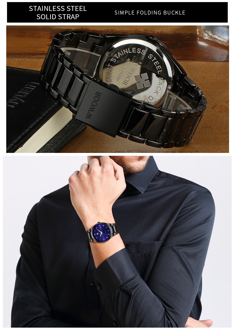 Wwoor Orologio Donna Al Quarzo Oro Rosa – Bracciale Acciaio Inox, Quadrante 29 Mm, Impermeabile 5 ATM, Regalo - 5