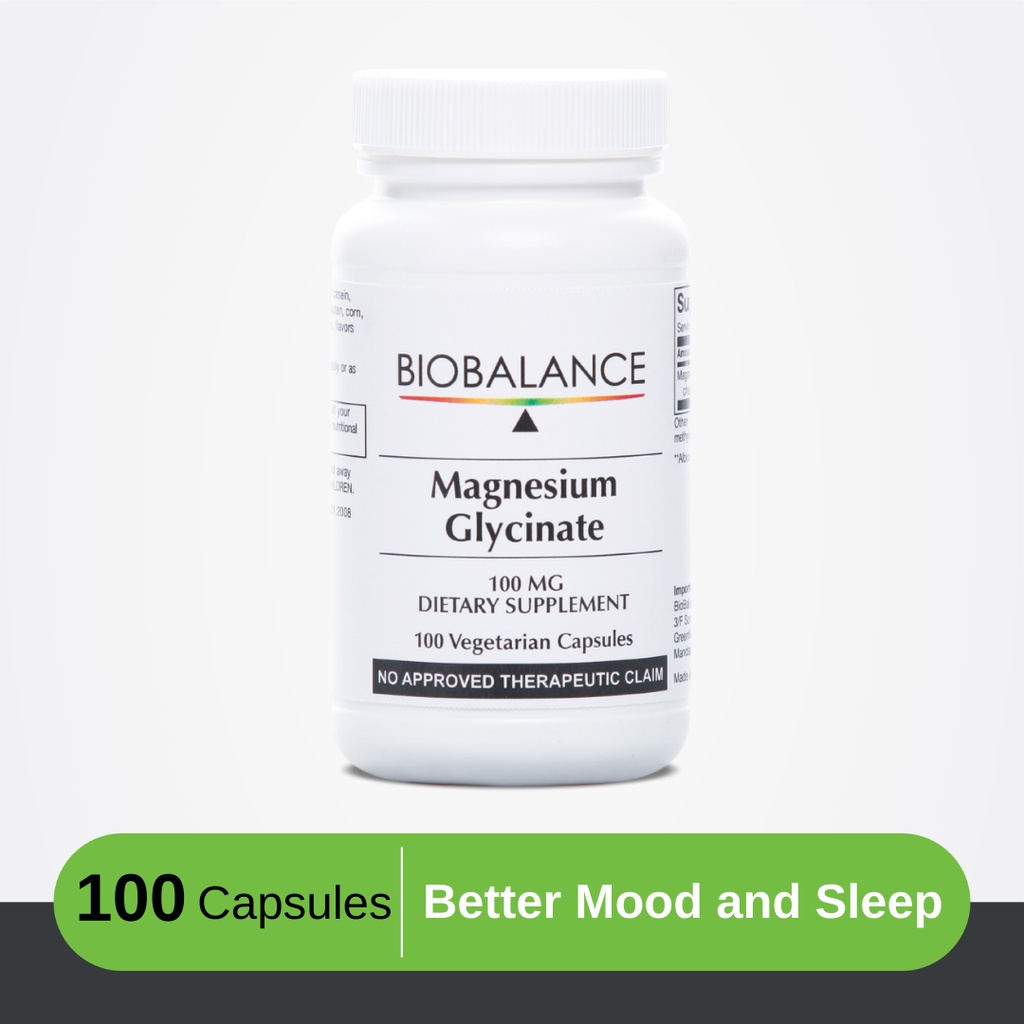 BioBalance Magnesium Glycinate 100mg 100 Capsules | Shopee Philippines