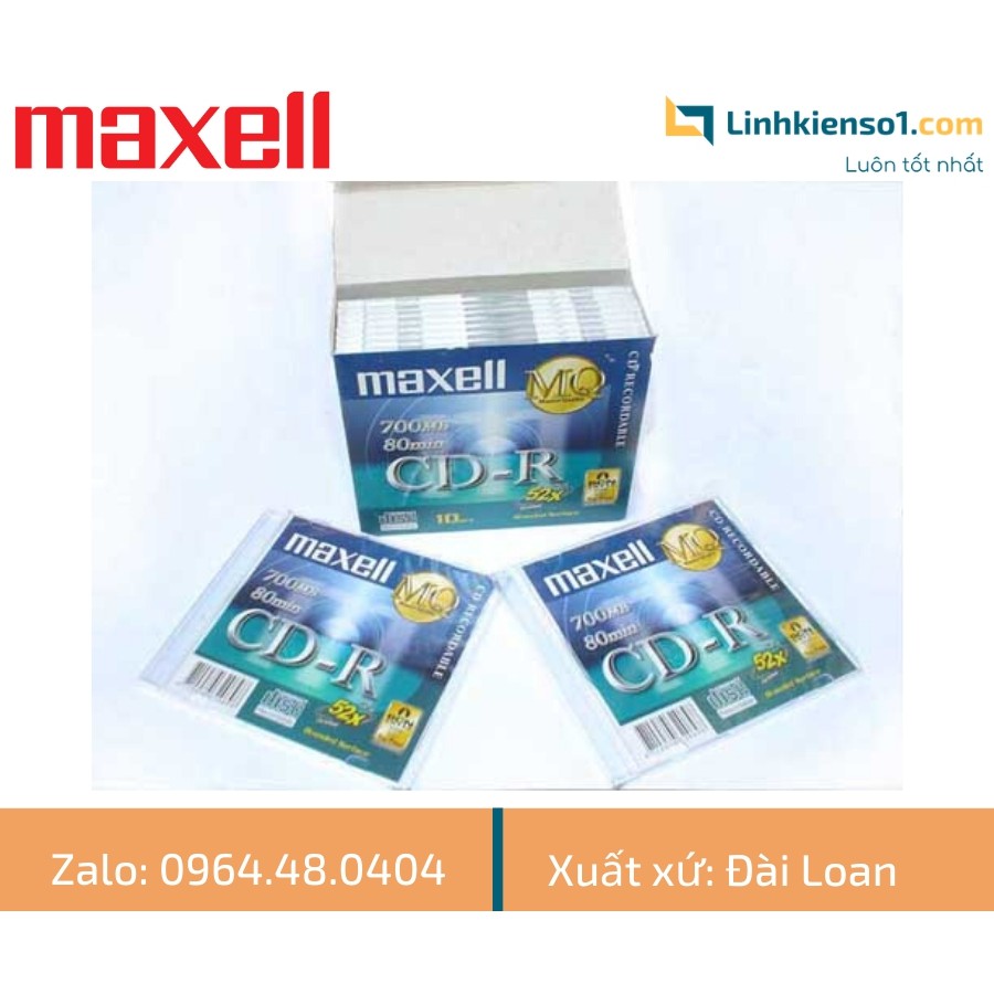 Cd-r Maxell 700MB Blank Disc With Taiwan Production Case (SL: 1 Pc ...