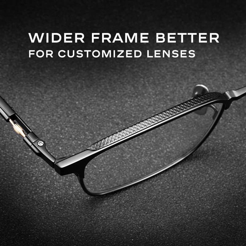 CAPONI 100% Pure Titanium Glasses For Men Optical Anti Blue Light ...