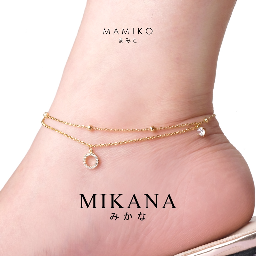 Mikana 18k Gold Plated Mamiko Anklet Accessories Jewelry Anklets For ...