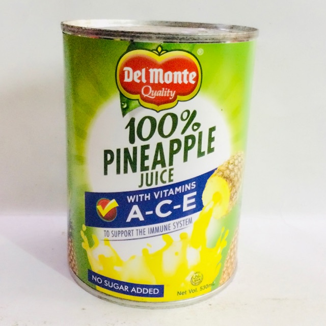 Del Monte Pineapple Juice with Vitamins A C E 530mL Shopee