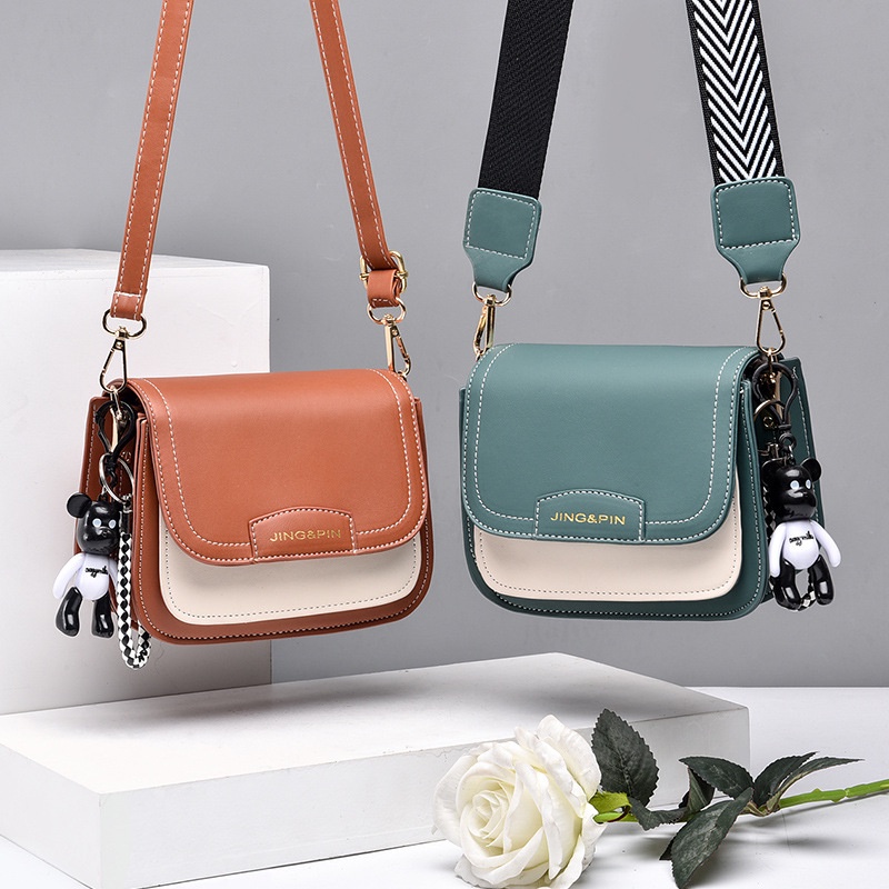 Korean Fashion jing pin high quality cross body sling leather handbag ...