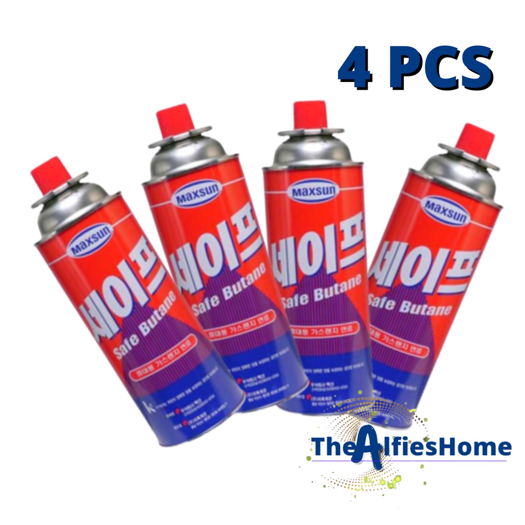 AlfisHome Korean Maxsun Butane Gas Safe Butane 220g for Portable Gas