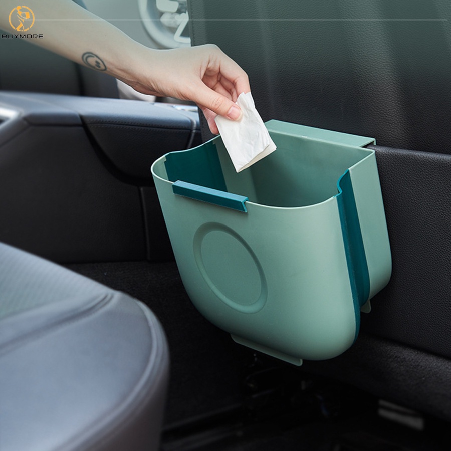 JJ Folding Trash Can Kitchen Door WallMounted Foldable Sorting