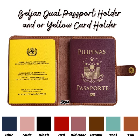 Beljan Dual Passport Holder and or Yellow Card Holder Shopee Philippines
