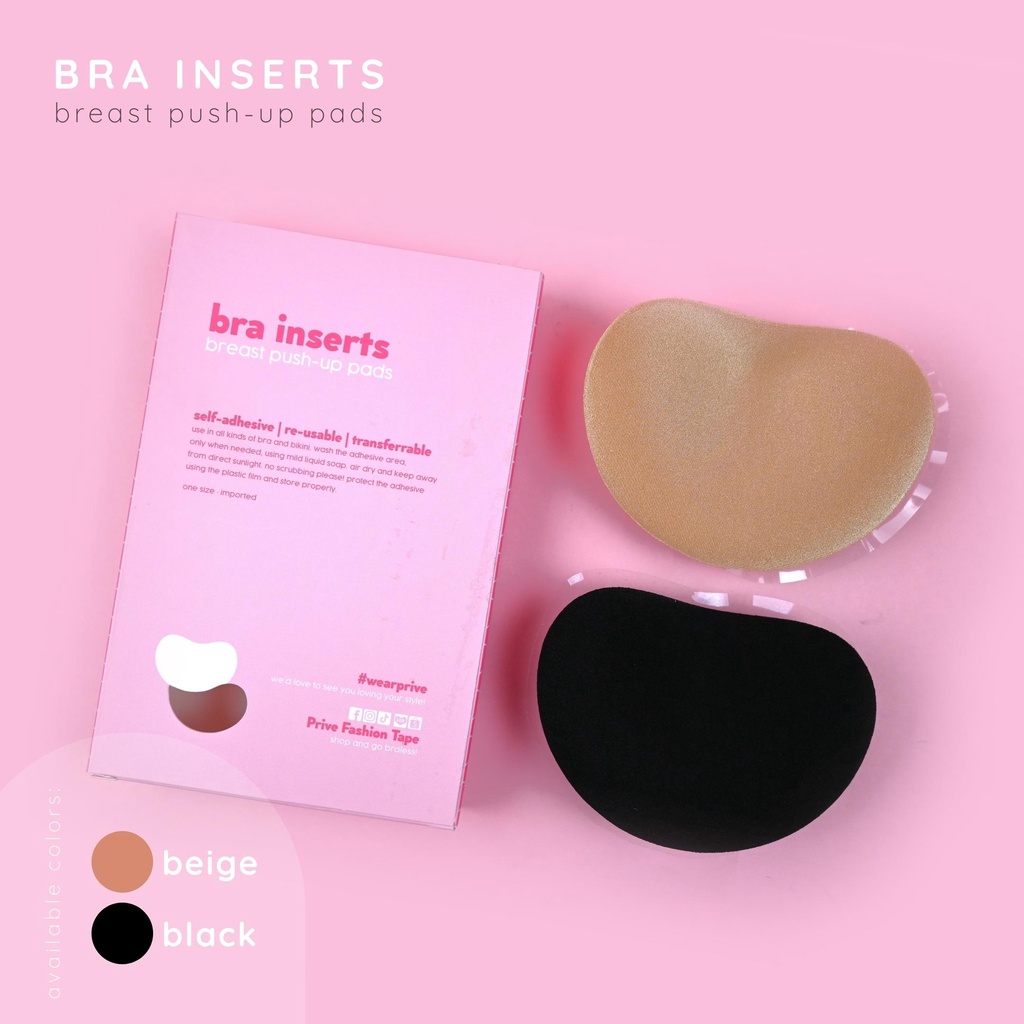 PRIVE Breast Enhancer Bra Pads for Bikini Bra Insert Pads Selfadhesive