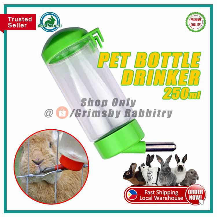 250ml Water Drinker with Gasket Pet Drinking Bottle for Rabbit