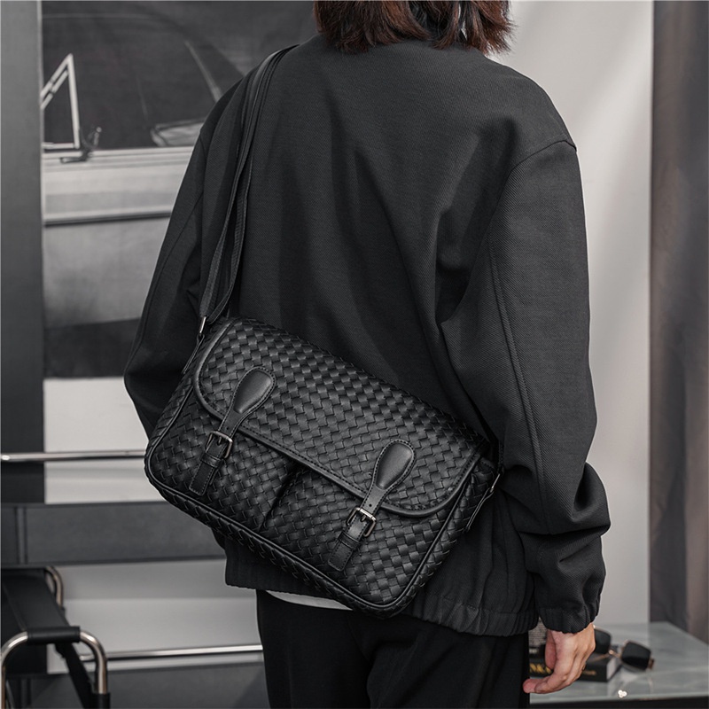 Weave Business Casual Man Messenger Bag Fashion Briefcase Hand Shoulder Crossbody Bag Laptop Bag Shopee Philippines