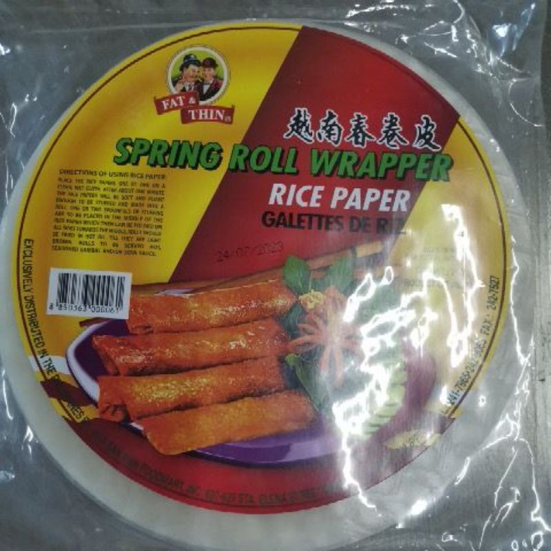 Fat And Thin Spring Roll Rice Paper 22cm 250g Shopee Philippines