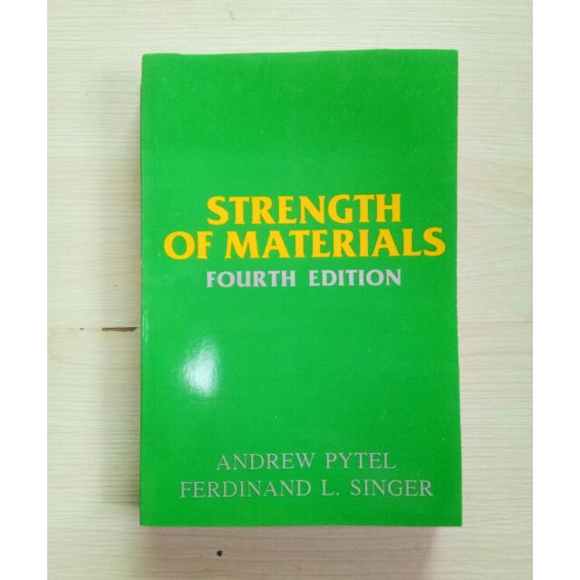 Strength of Materials by Pytel and Singer 4th Edition Shopee Philippines