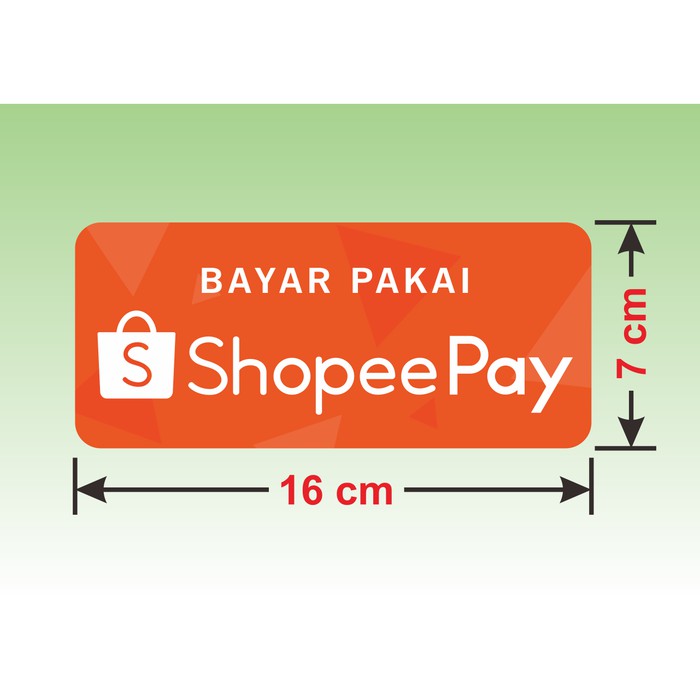 Sticker Shopee Pay Glass Sticker digital Payment non cashless Shopeepay ...