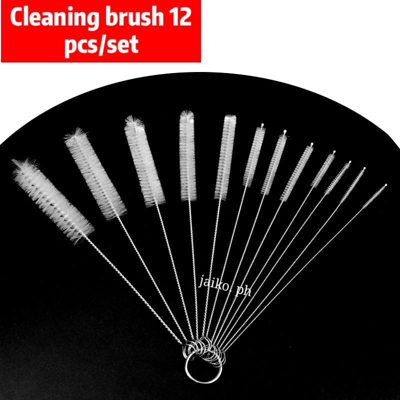 12Pcs/Set Utility Nylon Straw Brush Cleaner Bottle Tube Pipe Small Long ...