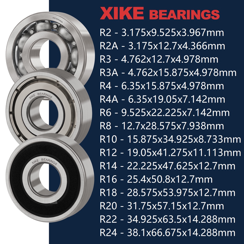 XiKe R2 R2A R3 R3A R4 R4A R6 R8 R10 R12 R14 R16 R18 R20 R22 R24 2RS/ZZ ...