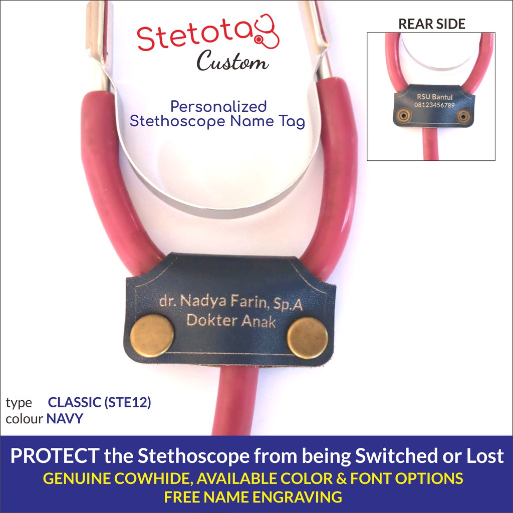 CUSTOMIZED STETHOSTAG Custom Stethoscope Tag Free Name Engraving ...