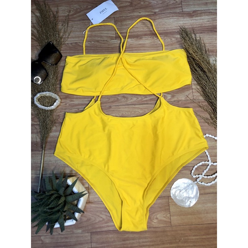 Zaful yellow one on sale piece