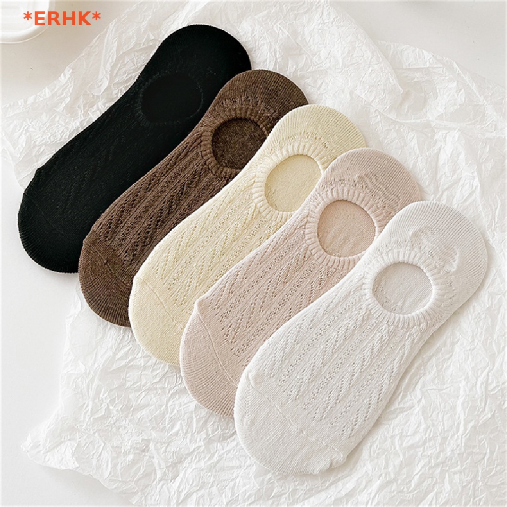 QrhYK> Women Silicone Nonslip Invisible Socks Summer Solid Color Mesh