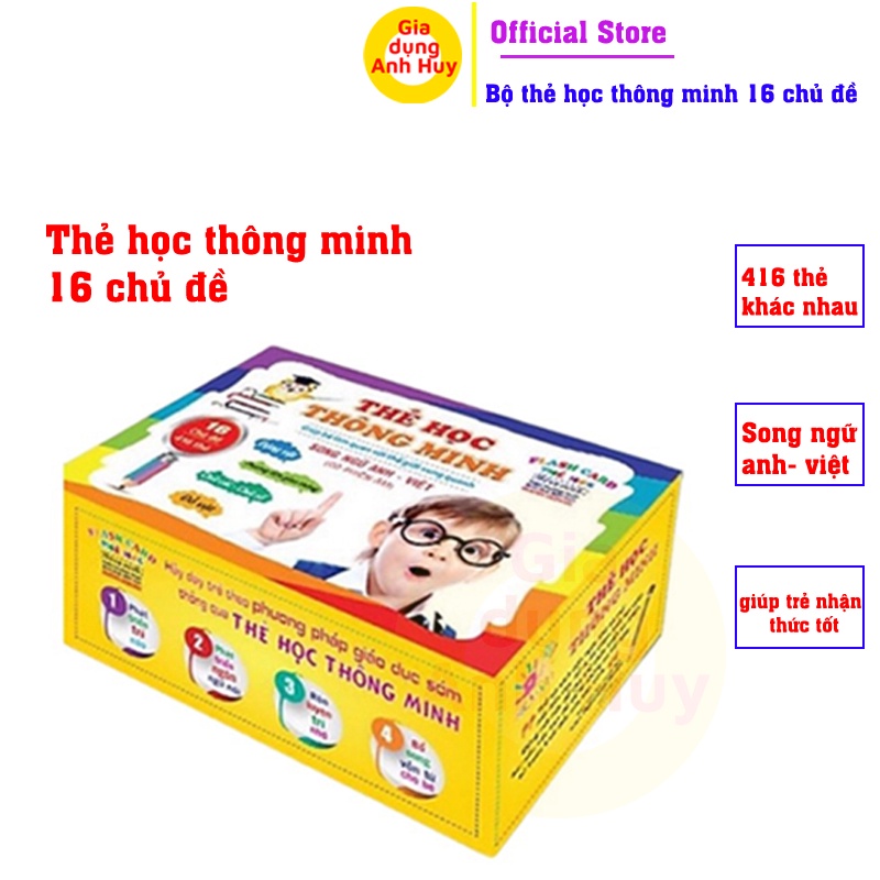 Smart learning cards for children with 16 bilingual topics in English ...