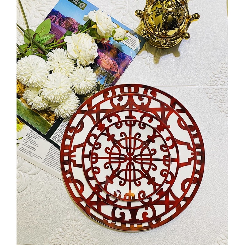 Hermes Inspired Luxury Dinnerware Set Red Shopee Philippines