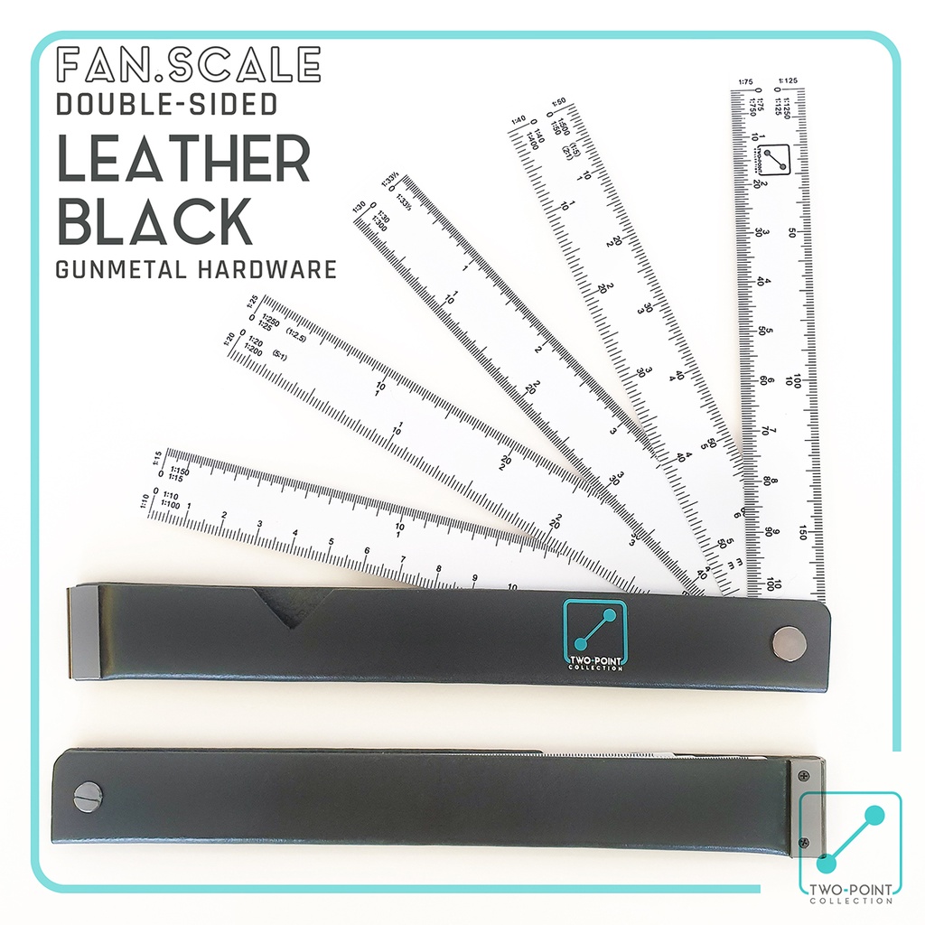 Fan Scale 5-Blade Metric Ruler DOUBLE-SIDED - LIMITED LEATHER ...