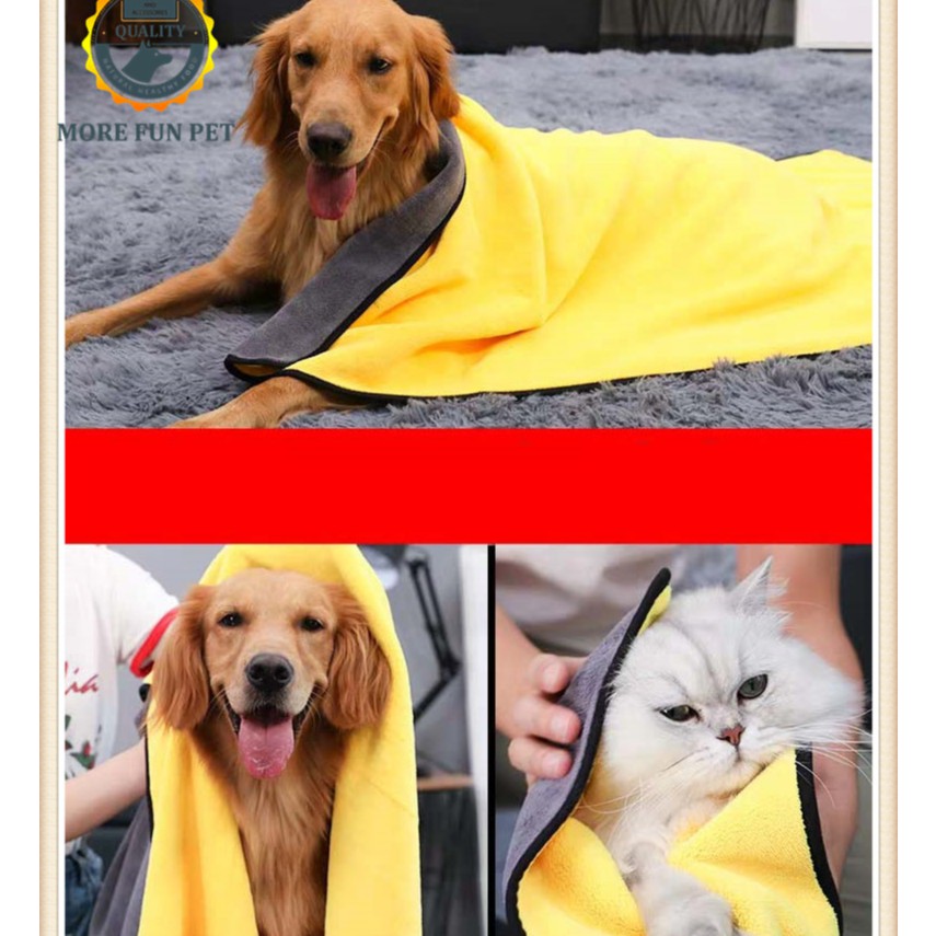 Pet towel dog towel cat towel bath shower towel quick dry soft Shopee