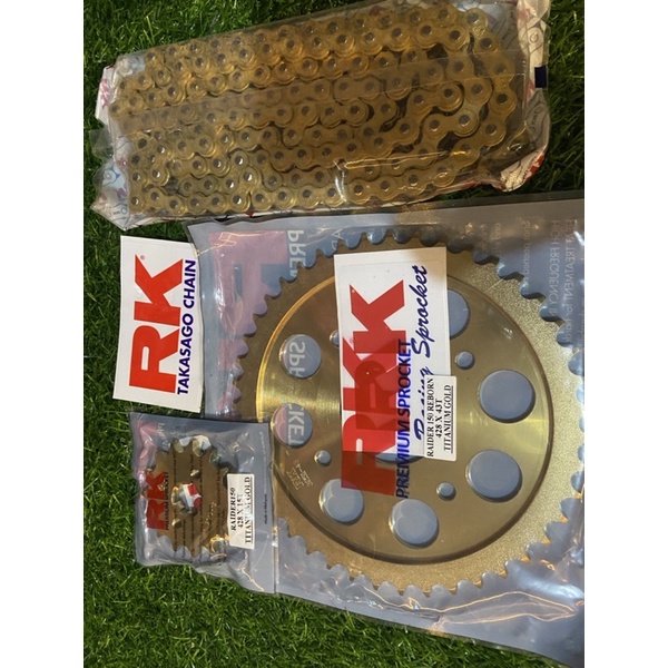 428 RK steel sprocket set for R150 carb or r150fi | Shopee Philippines
