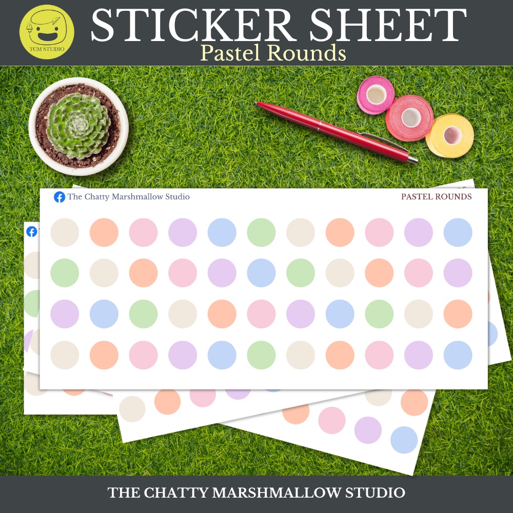 Pastel Round Sticker Sheets | Shopee Philippines