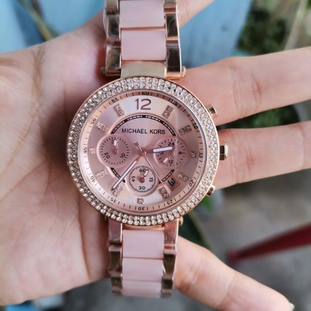 Michael kors parker clearance rose gold watch mk5896