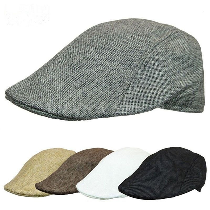 Men Golf Cap Unisex Herringbone Duckbill Ivy Hat