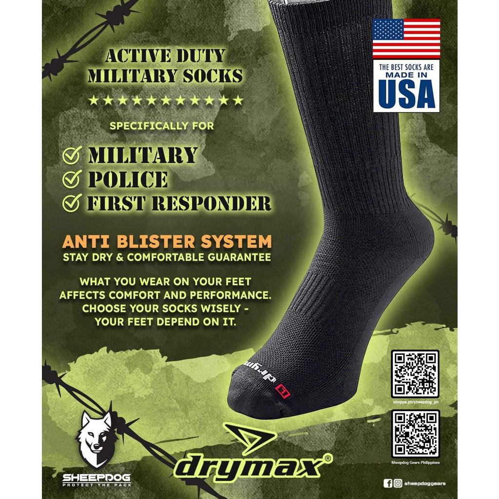 DRYMAX ACTIVE DUTY SOCKS (AVAILABLE IN M,L,XL) | Shopee Philippines