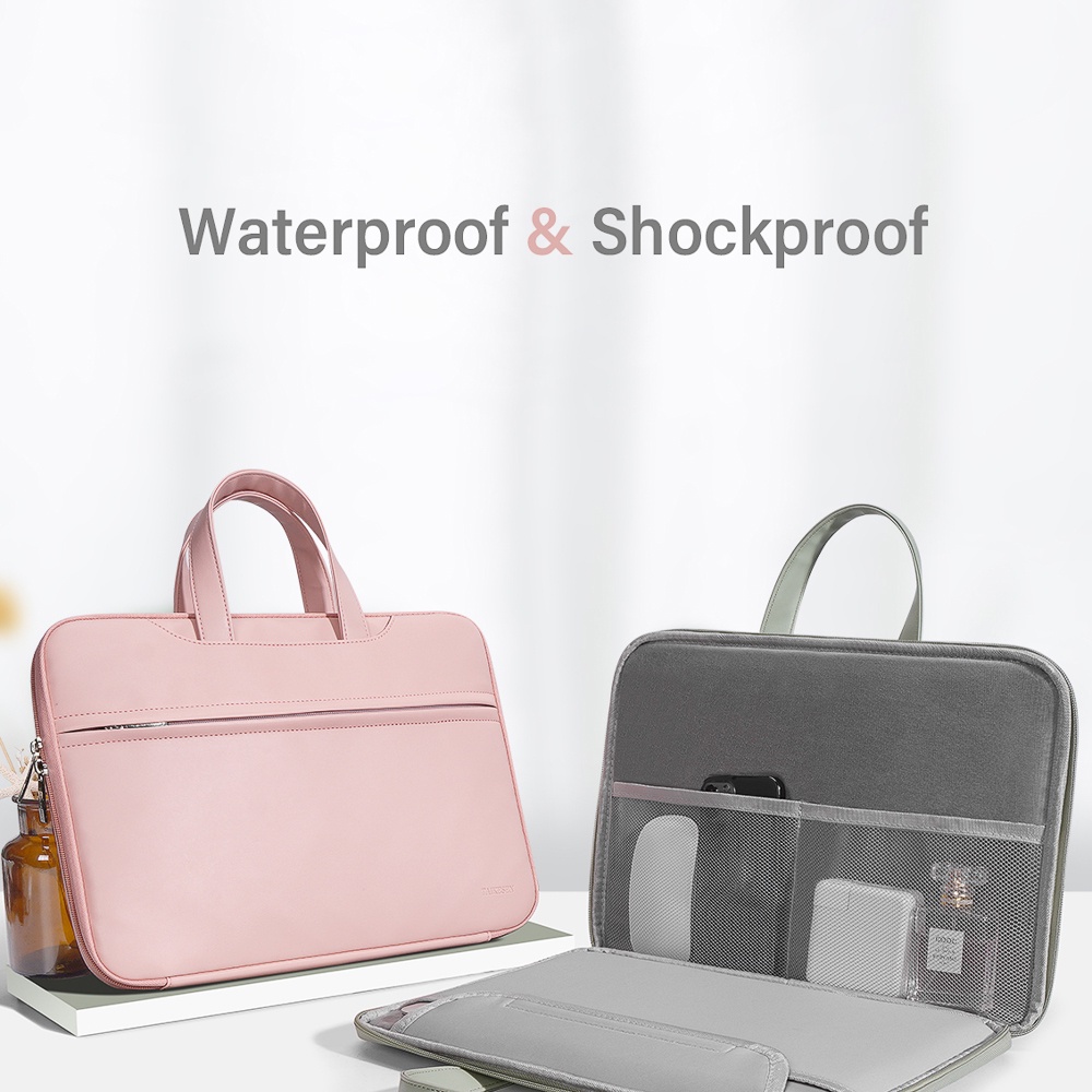 Laptop Sleeve for MacBook Air Pro M1 M2 M3 chip 11 12 13 14 15 16 Inch HP Leather Handbag Laptop Waterproof Shockproof bag Shopee Philippines