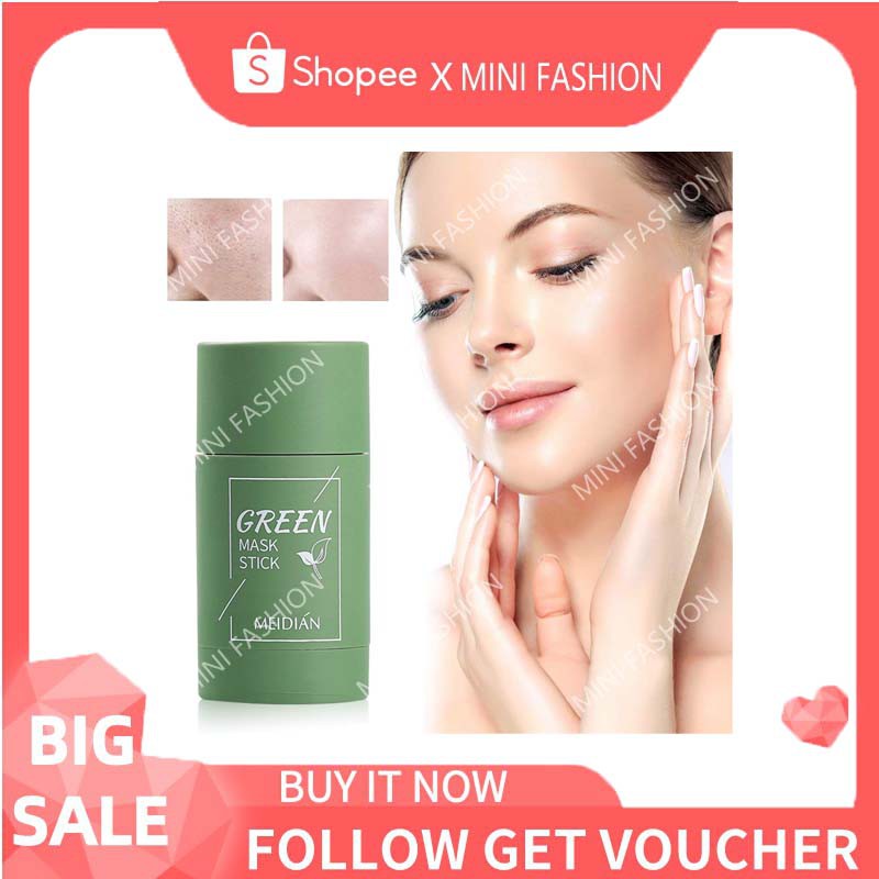 Green Tea Mask Stick Cleansing Solid Mask Acne Beauty Cleansing Mud Face Mask Skin Care Moisture