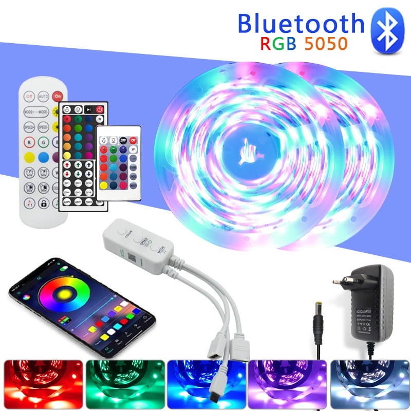 GBKOF Bluetooth Music Controller LED Strip Light RGB 30M 5050 SMD