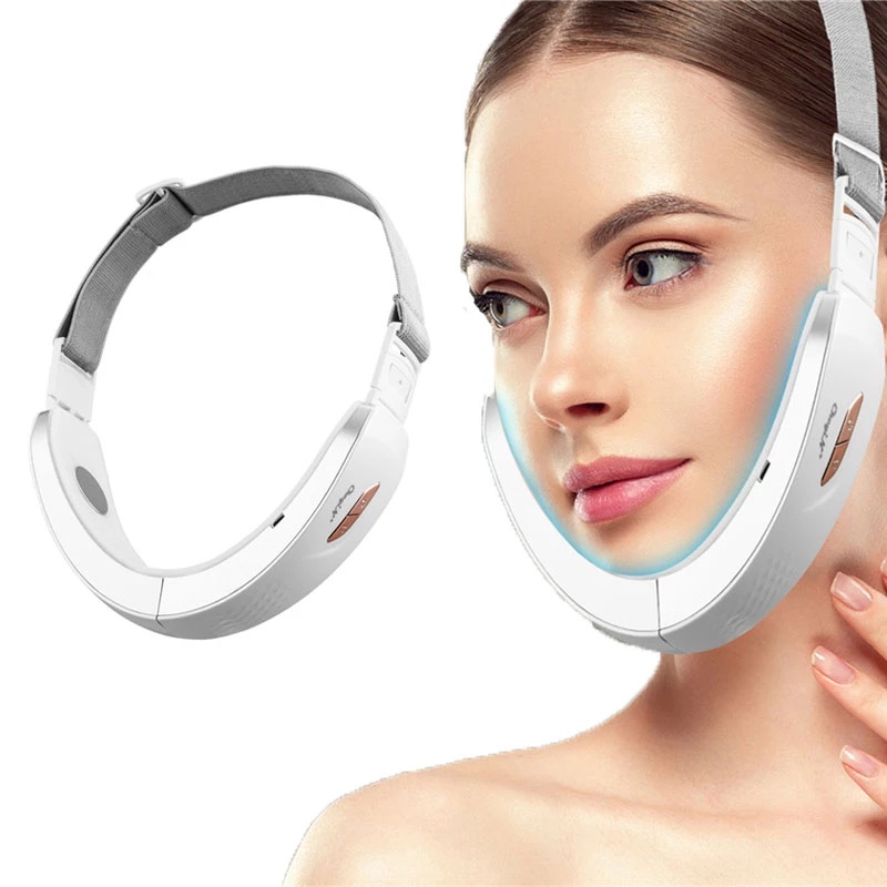 Chin V-shaped Lift Belt Machine Red Blue LED Photon Therapy Facial ...
