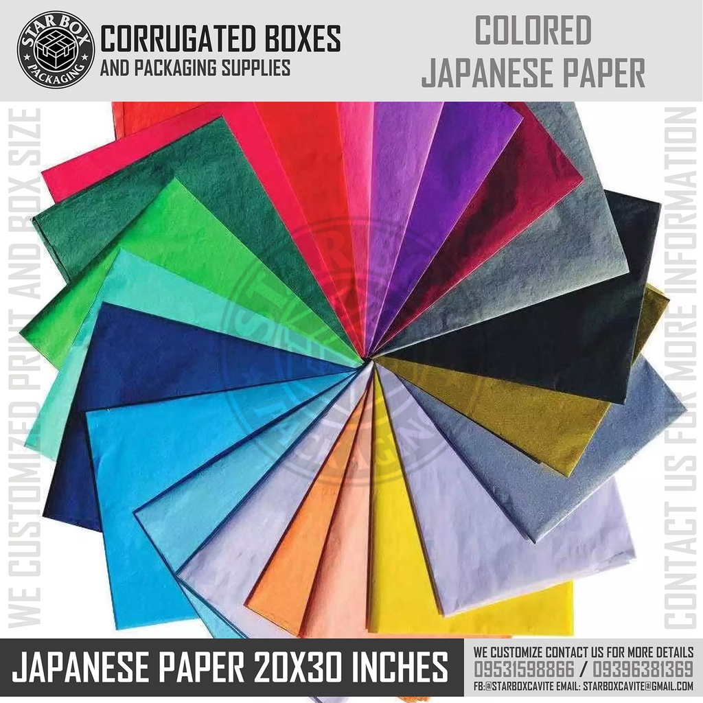 Starbox Japanese Paper Papel De Hapon Colored Japanese Tissue Paper
