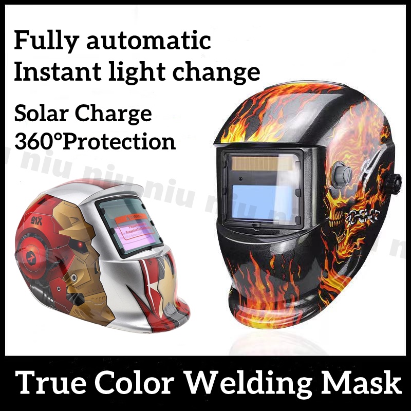 True color welding mask auto darkening welding helmet welder antiglare