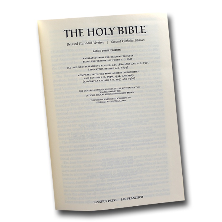 Ignatius Bible (RSV), 2nd Edition Large Print, Hardcover Shopee