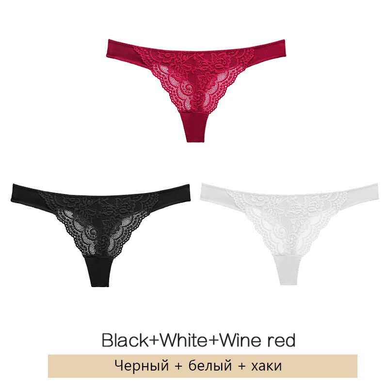 Take Talk Women Sexy Thongs Low-Rise Floral Lace G-String Underwear M ...