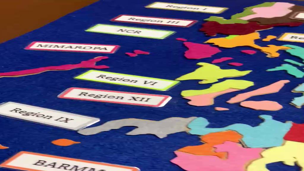 Regions of the Philippines Montessori Felt Map - with Labels and ...