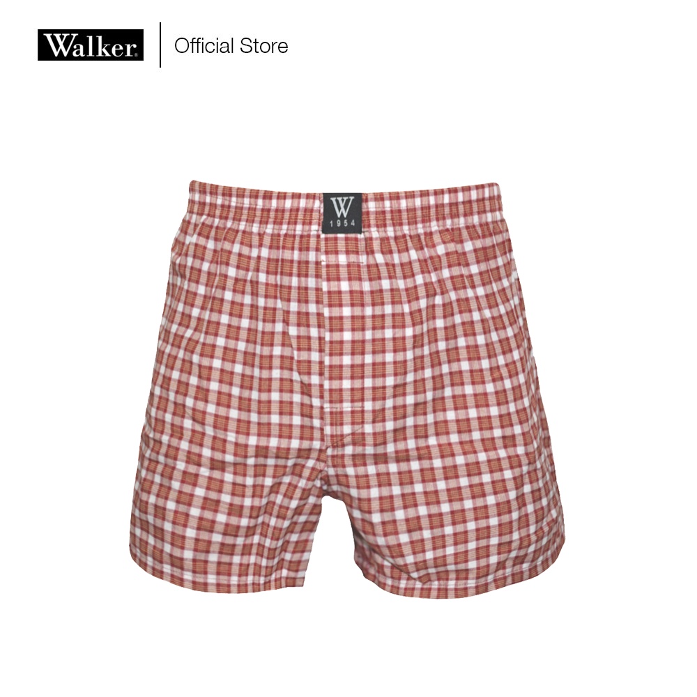 Walker Boxer Checkered Shorts Basic Cotton Comfort (Single Pack