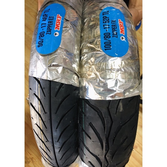 MRF ZAPPER Motorcycle Tire Tubeless100/80x17, 90/80x17 80/80x17 FREE
