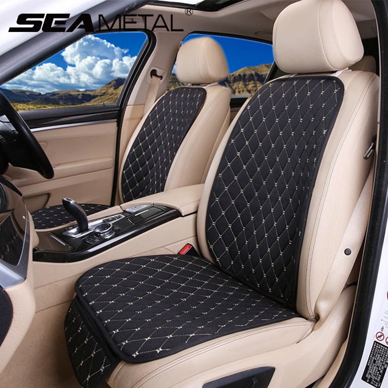 Seametal Pu Leather Car Seat Cover Full Set Cushion Front And Rear