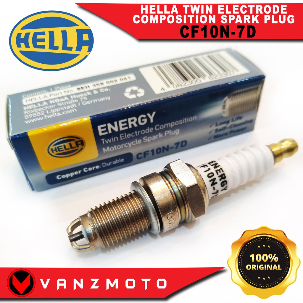 Hella Twin Electrode Spark Plug CF10N7D For Honda TMX/XL/CB400/XR200