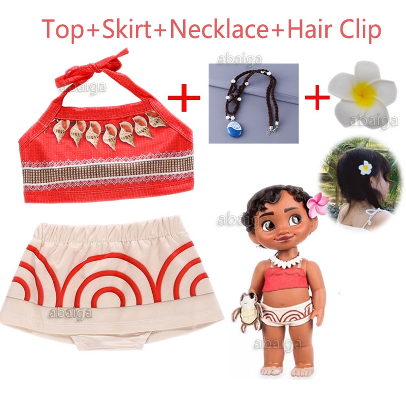Moana Dress for Kids Set Disney Princess Moana Costume Toddler Infant