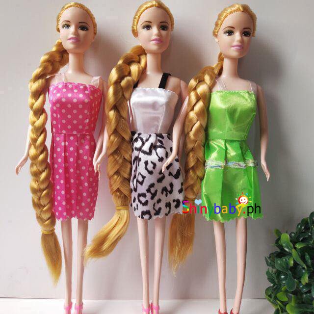 Buy 1 get 1 free long hair girl doll long hair doll Shopee Philippines