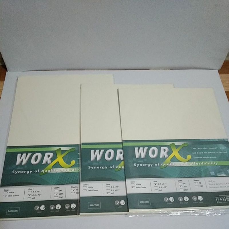 Worx Vellum Board Pale Cream 10's (200GSM) Shopee Philippines