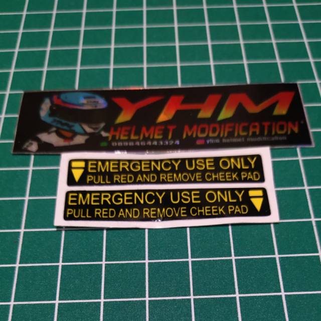 Sticker emergency Use Only/sticker emergency Helmet/sticker emergency