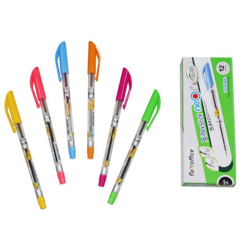 [12pcs./box] FlexStick Neo Smooth ink ballpen 0.5mm and 0.7mm (blank ...